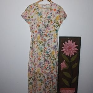 Floral button down maxi dress